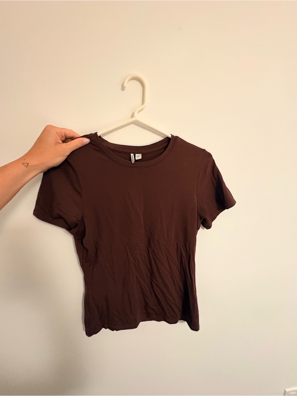 Nordstrom Chocolate Brown Crewneck Short-Sleeve Tee